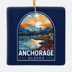 Anchorage Alaska Reisemöglichkeiten Keramikornament