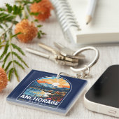 Anchorage Alaska Reisemöglichkeiten Schlüsselanhänger (Vorderseite rechts)