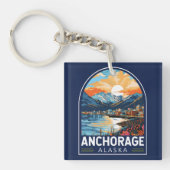 Anchorage Alaska Reisemöglichkeiten Schlüsselanhänger (Vorderseite)