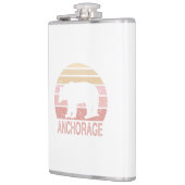 Anchorage Alaska Retro Bär Flachmann (Links)