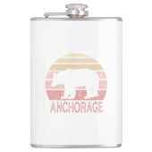 Anchorage Alaska Retro Bär Flachmann (Vorderseite)