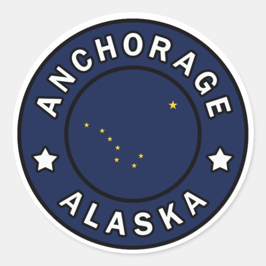 Anchorage Alaska Runder Aufkleber (Vorderseite)