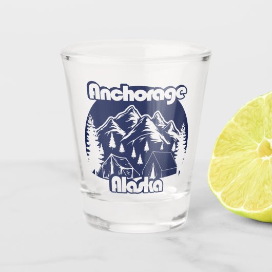 Anchorage Alaska Schnapsglas (Vorderseite)