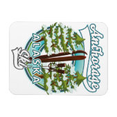 Anchorage Alaska Ski Logo Magnet (Horizontal)