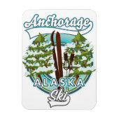 Anchorage Alaska Ski Logo Magnet (Vertikal)