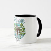 Anchorage Alaska Ski Logo Tasse (VorderseiteRechts)