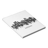 Anchorage Alaska skyline BW Notizblock (angewinkelt)