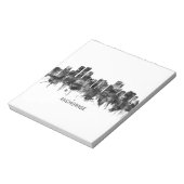 Anchorage Alaska skyline BW Notizblock (Rotiert)