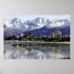 Anchorage-Alaska-Skyline Poster