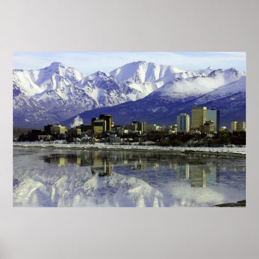 Anchorage Alaska Skyline Poster (Vorne)