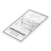 Anchorage Alaska USA City Travel City Map Magnet (Linke Seite)