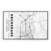 Anchorage Alaska USA City Travel City Map Magnet (Horizontal)