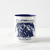 Anchorage Alaska Zweifarbige Tasse (Mittel)
