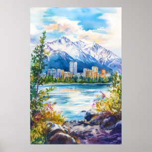 Anchorage Aquarell Poster Aquarell National