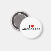 Anchorage United States america usa love city hear Magnet (Vorderseite/Rückseite)