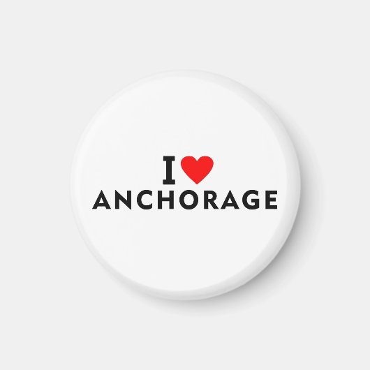 Anchorage United States america usa love city hear Magnet (Vorne)