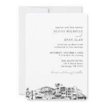 Anchorage Wedding Elegante Skyline Einladung