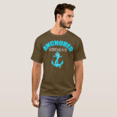 Anchored Hebrews 619 Blue Anchor with Scripture T-Shirt (Vorne ganz)
