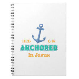 Anchored in Christ Notebook with Hebrews 6:19 Notizblock