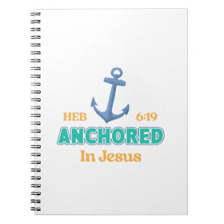 Anchored in Christ Notebook with Hebrews 6:19 Notizblock