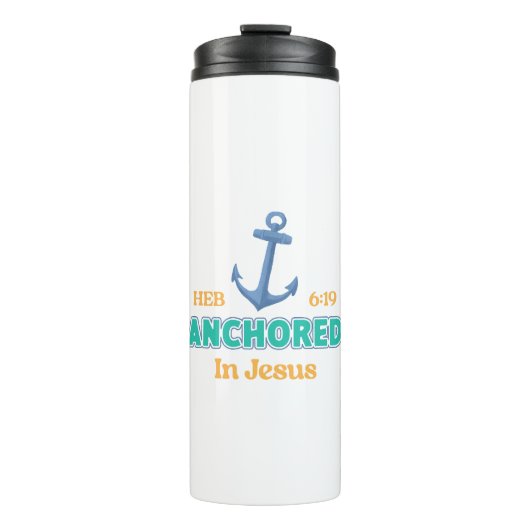 Anchored in Christ Tumbler with Hebrews 6:19 Thermosbecher (Vorderseite)