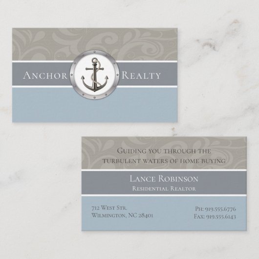 Anchored Neutrals Visitenkarte (Vorne/Hinten)