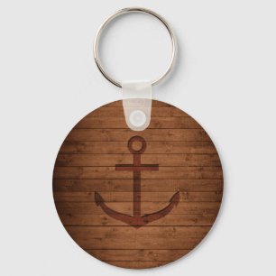 Anchored Rustic Schlüsselanhänger