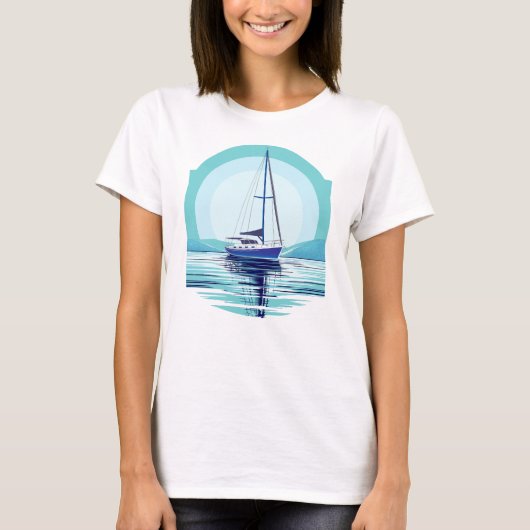 Anchored Sailboat T-Shirt (Vorderseite)