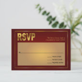 Anchored Seashell Nautical Wedding | Burgunderrot RSVP Karte (Stehend Vorderseite)