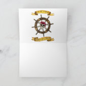 ANCHORIERTES PIRATSCHIFF AM SONNENSATZ KARTE (Innenseite)