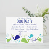 Anchors-a-Whale Einladung (Stehend Vorderseite)