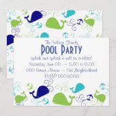 Anchors-a-Whale Einladung (Vorne/Hinten)