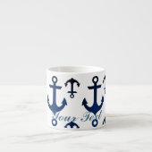 Anchors Ahoy Nautical Espressotasse (Vorderseite)
