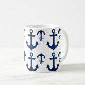 Anchors Ahoy Nautical Kaffeetasse (VorderseiteRechts)