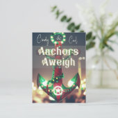 Anchors Away Christmas Cruise Postkarte (Stehend Vorderseite)