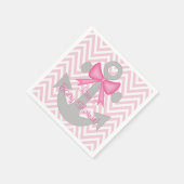 Anchors Away Girl Baby Dusche Napkins Serviette (Ecke)
