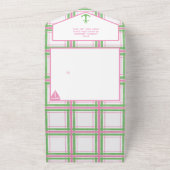 Anchors Away Girl Nautical Baby Shower All In One Einladung (Außenbereich)