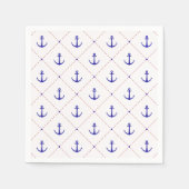 Anchors Away Red White Blue Serviette (Vorderseite)