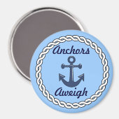 Anchors Aweigh Blue Magnet (Vorderseite/Rückseite)
