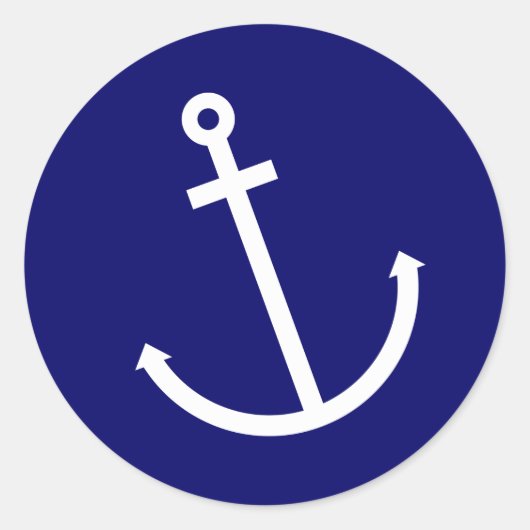 Anchors Aweigh Runder Aufkleber (Vorderseite)