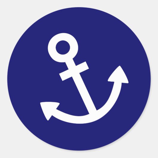 Anchors Aweigh Runder Aufkleber (Vorderseite)
