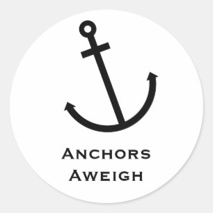 Anchors Aweigh Runder Aufkleber