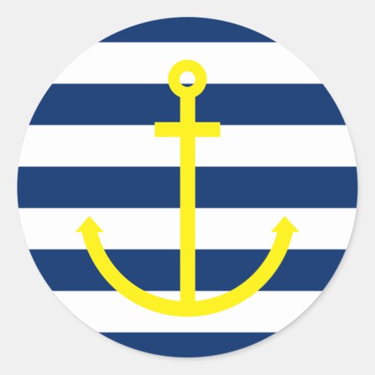 Anchors Aweigh Runder Aufkleber (Vorderseite)
