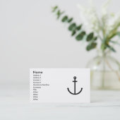 Anchors Aweigh Visitenkarte (Stehend Vorderseite)
