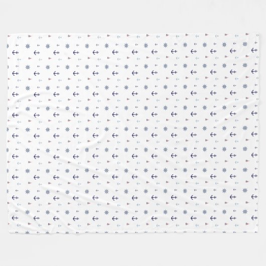 Anchors & Helms Nautical Kids ID1256 Fleecedecke (Vorderseite (Horizontal))