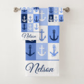 Anchors personalized bath towel set (Insitu)