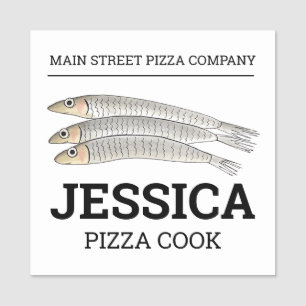 Anchovies Pizza Namensschild