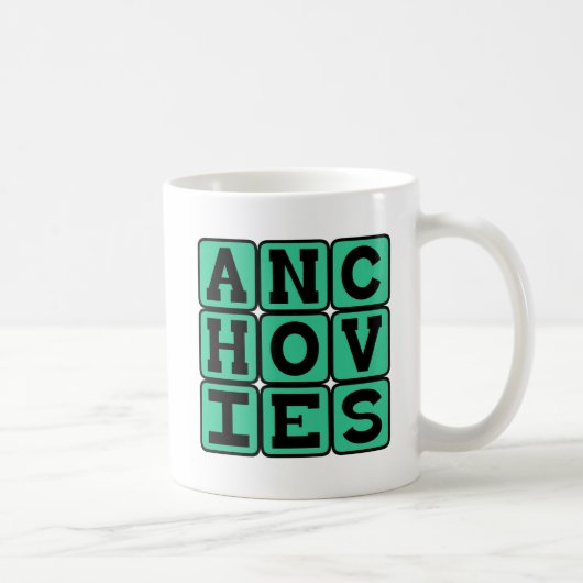 Anchovis, Pizza Topping Kaffeetasse (Rechts)