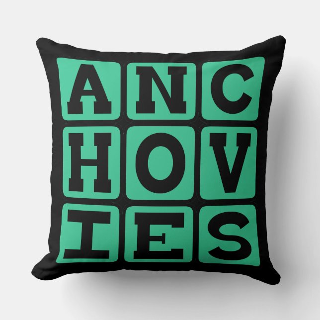 Anchovis, Pizza Topping Kissen (Vorderseite)