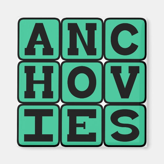 Anchovis, Pizza Topping Magnet (Vorne)